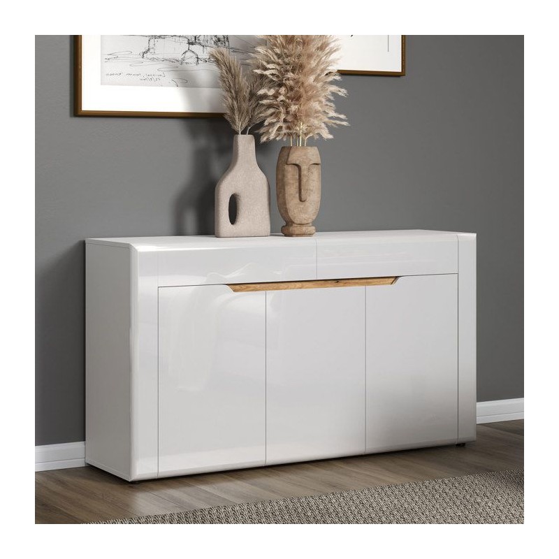 Buffet 3 portes et 2 tiroirs L150 cm - 150 cm X 39 cm X 84 cm - Milan Buffet 3 portes et 2 tiroirs L150 cm - 150 cm X 39 cm X 84 cm - Milan
