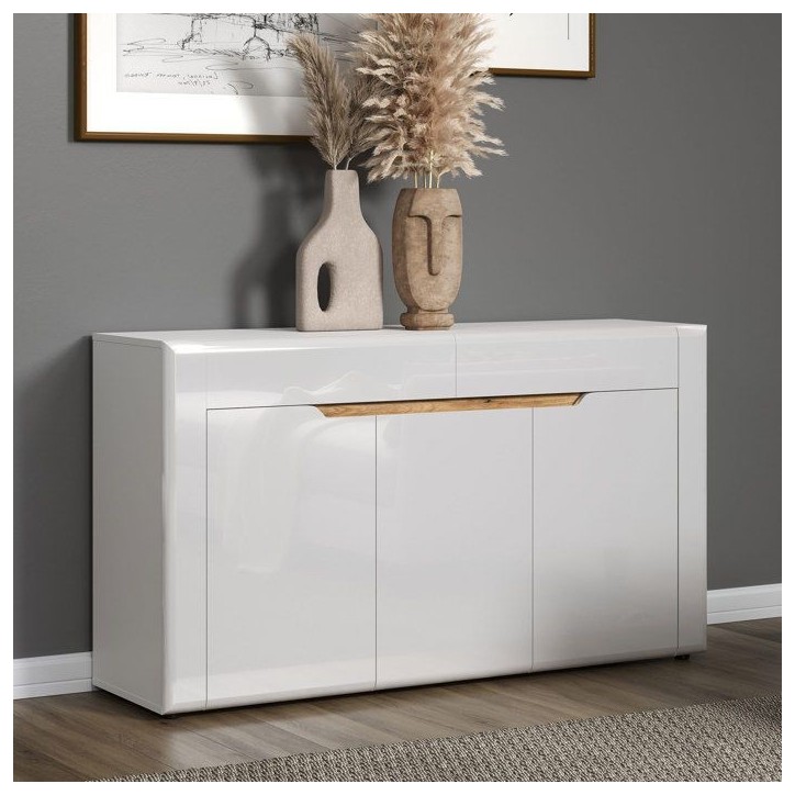 Buffet 3 portes et 2 tiroirs L150 cm - 150 cm X 39 cm X 84 cm - Milan