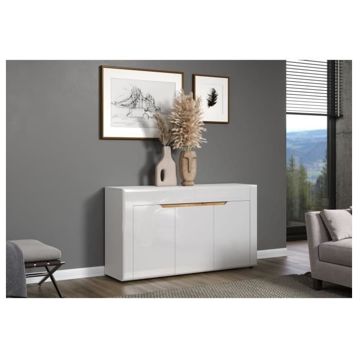 Buffet 3 portes et 2 tiroirs L150 cm - 150 cm X 39 cm X 84 cm - Milan