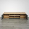 Meuble TV - Tyler - Urbain - En panneaux de particules - Gris anthraci