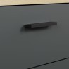 Meuble TV - Tyler - Urbain - En panneaux de particules - Gris anthraci