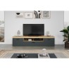 Meuble TV - Tyler - Urbain - En panneaux de particules - Gris anthraci