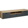 Meuble TV - Tyler - Urbain - En panneaux de particules - Gris anthraci