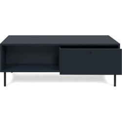 Table basse - CARACAS 55A - Bleu marine - 2 tiroirs, 2 niches - 110 x