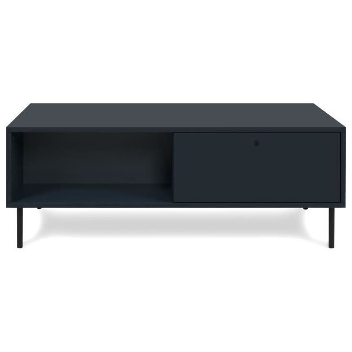 Table basse - CARACAS 55A - Bleu marine - 2 tiroirs, 2 niches - 110 x 40 x 60 cm