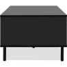 Table basse - MONZA 55A - Noir / Chene artisan - 1 porte, 2 niches - 1