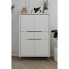 Buffet Haut - ARONA 53B - Blanc / Chene artisan - 4 portes, 2 tiroirs