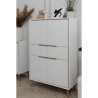 Buffet Haut - ARONA 53B - Blanc / Chene artisan - 4 portes, 2 tiroirs