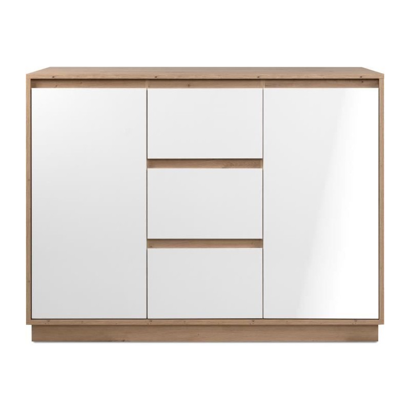 Buffet - PHoeNIX - Chene artisan / Blanc - 2 portes - 3 tiroirs - 117 Buffet - PHoeNIX - Chene artisan / Blanc - 2 portes - 3 tiroirs - 117