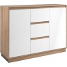 Buffet - PHoeNIX - Chene artisan / Blanc - 2 portes - 3 tiroirs - 117
