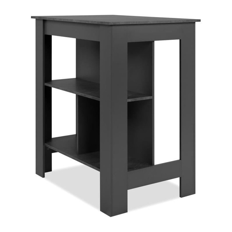 Table de bar - ATLANTA - 4 personnes - 92 x 106 x 68 cm - Ardoise fonc Table de bar - ATLANTA - 4 personnes - 92 x 106 x 68 cm - Ardoise fonc