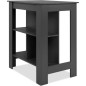 Table de bar - ATLANTA - 4 personnes - 92 x 106 x 68 cm - Ardoise foncé / Anthracite Table de bar - ATLANTA - 4 personnes - 92 x 106 x 68 cm - Ardoise foncé / Anthracite