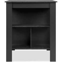 Table de bar - ATLANTA - 4 personnes - 92 x 106 x 68 cm - Ardoise fonc