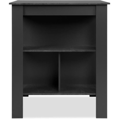 Table de bar - ATLANTA - 4 personnes - 92 x 106 x 68 cm - Ardoise foncé / Anthracite