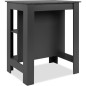 Table de bar - ATLANTA - 4 personnes - 92 x 106 x 68 cm - Ardoise foncé / Anthracite Table de bar - ATLANTA - 4 personnes - 92 x 106 x 68 cm - Ardoise foncé / Anthracite
