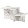 Table basse - HARMONY - Rectangulaire - Effet marbre Freesia - 80 x 40