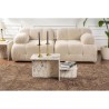 Table basse - HARMONY - Rectangulaire - Effet marbre Freesia - 80 x 40