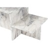 Table basse - HARMONY - Rectangulaire - Effet marbre Freesia - 80 x 40