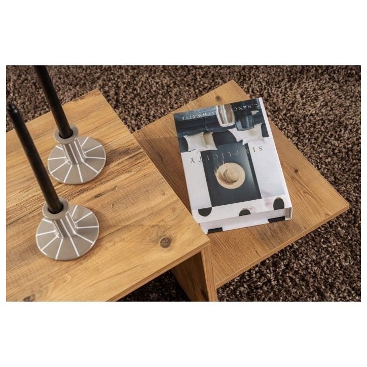 Table basse - HARMONY - Rectangulaire - Pin Atlantique - 80 x 40 x 40 cm Table basse - HARMONY - Rectangulaire - Pin Atlantique - 80 x 40 x 40 cm