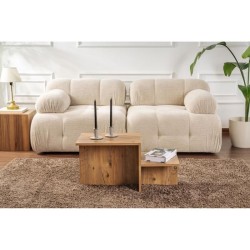 Table basse - HARMONY - Rectangulaire - Pin Atlantique - 80 x 40 x 40