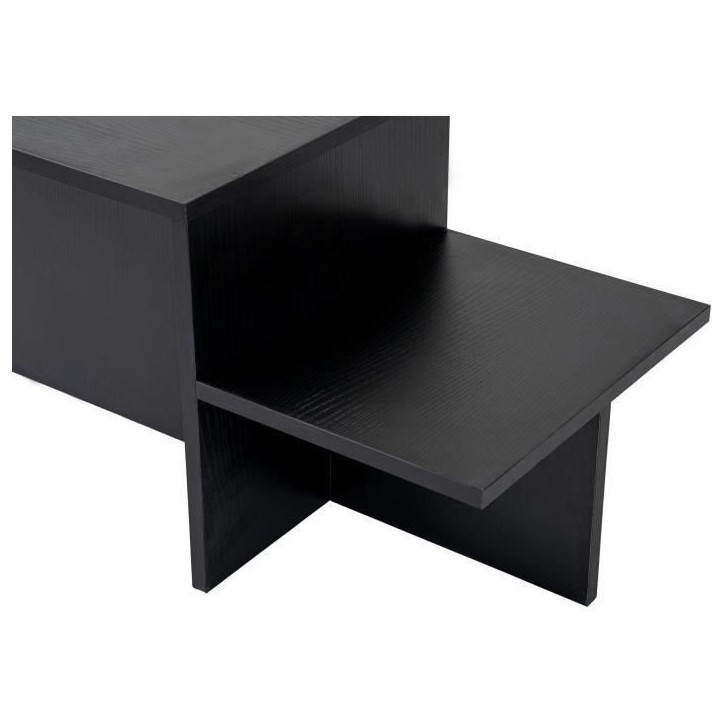 Table basse - HARMONY - Rectangulaire - Noir - 80 x 40 x 40 cm