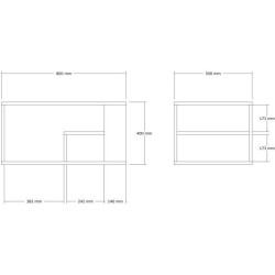 Table basse - EROS - Rectangulaire - Travertin - 80 x 50 x 40 cm