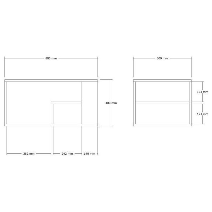 Table basse - EROS - Rectangulaire - Travertin - 80 x 50 x 40 cm