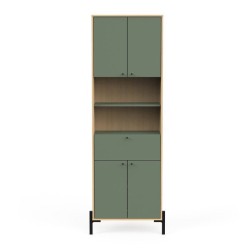 CALICOSY - Colonne 4 portes, 1 tiroir et 2 niches H201,5 cm - ELISA -