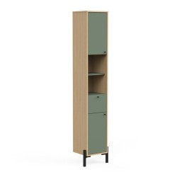 Colonne de salle de bain - 2 portes - 1 tiroir - L38,8 x P33,1 x H201,