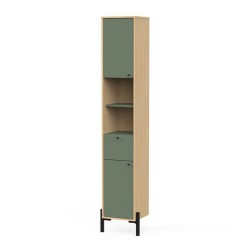 Colonne de salle de bain - 2 portes - 1 tiroir - L38,8 x P33,1 x H201,