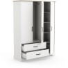 Armoire de chambre - COTTAGE - Chene Kronberg / Blanc - 3 portes - 148