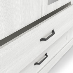 Armoire de chambre - COTTAGE - Chene Kronberg / Blanc - 3 portes - 148
