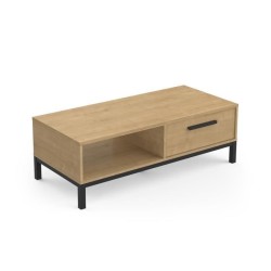 Table basse 1 tiroir / 1 niche - CRAFT - Rectangulaire - Chene Hamilto