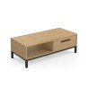 Table basse 1 tiroir / 1 niche - CRAFT - Rectangulaire - Chene Hamilto
