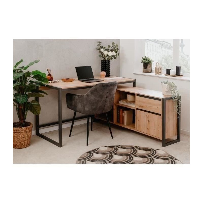 Bureau d'angle réversible Denver - Panneaux de particules - Coloris c Bureau d'angle réversible Denver - Panneaux de particules - Coloris c