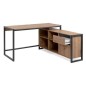 Bureau d'angle réversible Denver - Panneaux de particules - Coloris chene artisan, anthracite - 139 x 75 x 139 cm