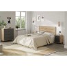 CALICOSY - Commode 4 tiroirs décor chene noueux et gris anthracite -