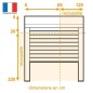 Volet roulant H220 cm x L120 cm PVC recoupable en largeur et hauteur - Manoeuvre électrique radio - Coloris Blanc -