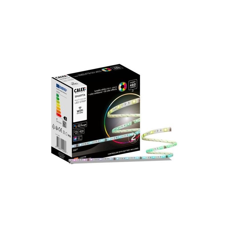 CALEX - Smart LED Ruban 2M 6,8W 480lm RGBCCT 2700-6500K + Telecommande CALEX - Smart LED Ruban 2M 6,8W 480lm RGBCCT 2700-6500K + Telecommande