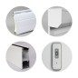 Volet roulant H220 cm x L120 cm PVC recoupable en largeur et hauteur - Manoeuvre électrique radio - Coloris Blanc -
