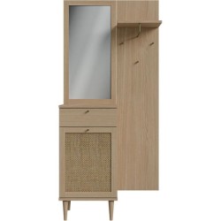 Vestiaire - CALASETTA - Chene - 1 porte - 1 tiroir - 90,4 x 41,4 x 198