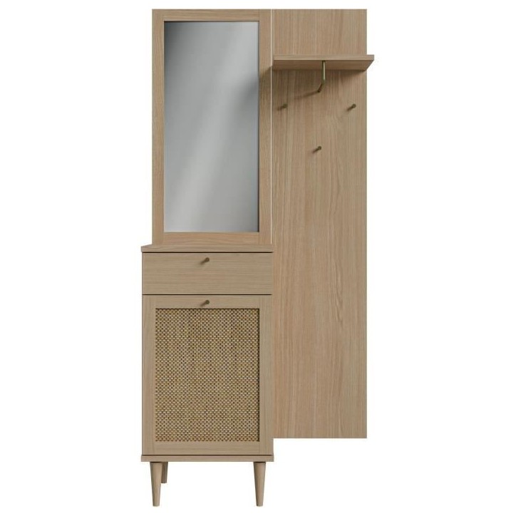 Vestiaire - CALASETTA - Chene - 1 porte - 1 tiroir - 90,4 x 41,4 x 198 cm