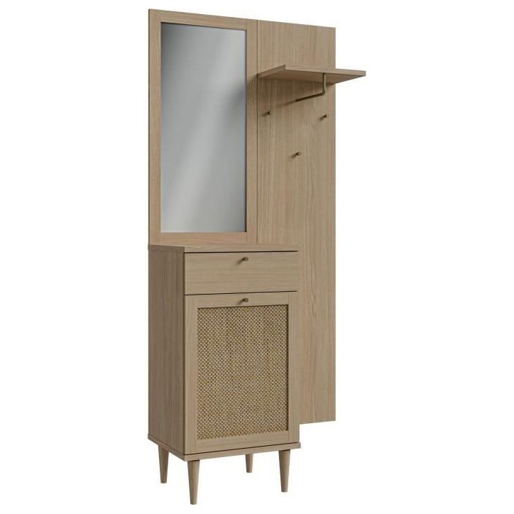 Vestiaire - CALASETTA - Chene - 1 porte - 1 tiroir - 90,4 x 41,4 x 198 cm