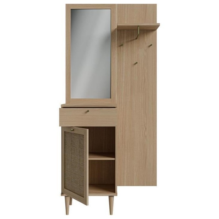Vestiaire - CALASETTA - Chene - 1 porte - 1 tiroir - 90,4 x 41,4 x 198 cm