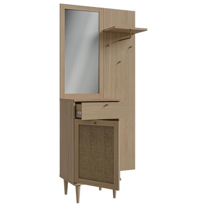 Vestiaire - CALASETTA - Chene - 1 porte - 1 tiroir - 90,4 x 41,4 x 198 cm