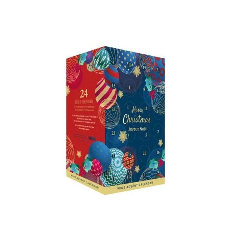 Calendrier de l'Avent Vin - 24 bouteilles de vin - 18,7 et 20 cl