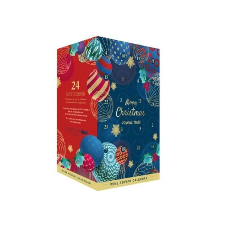 Calendrier de l'Avent Vin - 24 bouteilles de vin - 18,7 et 20 cl