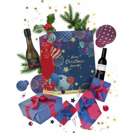 Calendrier de l'Avent Vin - 24 bouteilles de vin - 18,7 et 20 cl