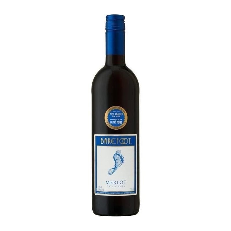 Barefoot Merlot - Vin rouge de Californie Barefoot Merlot - Vin rouge de Californie