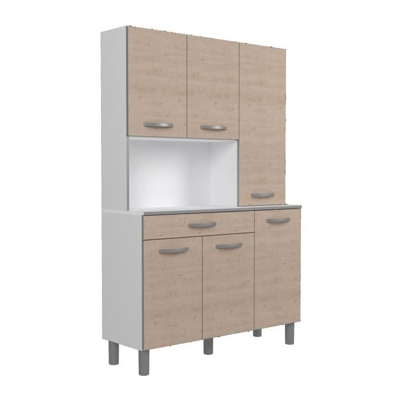 OSLO Buffet de 120 cm - 1 Tiroir et 6 Portes - L 120 x P 40 x H 185 cm